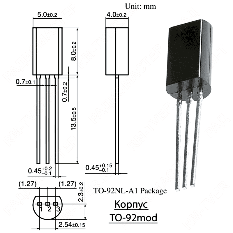 картинка 2SB1240    TO-92MOD,   PNP, Vceo=32V, Ic=2A, hfe=82..390, Ft=100MHz, Pd=10W от магазина "РадиоМастер"