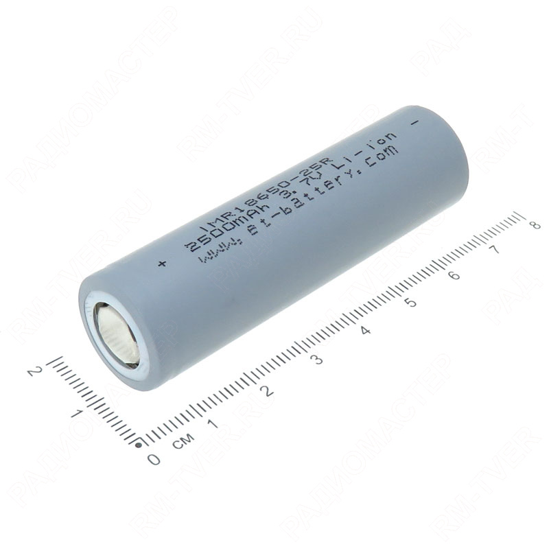 картинка АКБ 18650 (IMR18650-25R) Li-ion 3,7V 2500mAh 20/35A высокотоковые  от магазина "РадиоМастер"