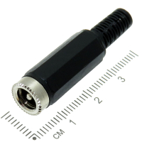 Фотография Питание 5,5/2,1 мм Гнездо, пластик, шнур, DJK 00A, (3-237), Китай