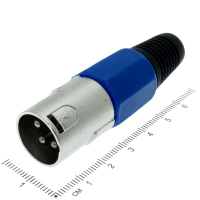 Фотография XLR Штекер (со штырями), металл, цанга, шнур 1-503