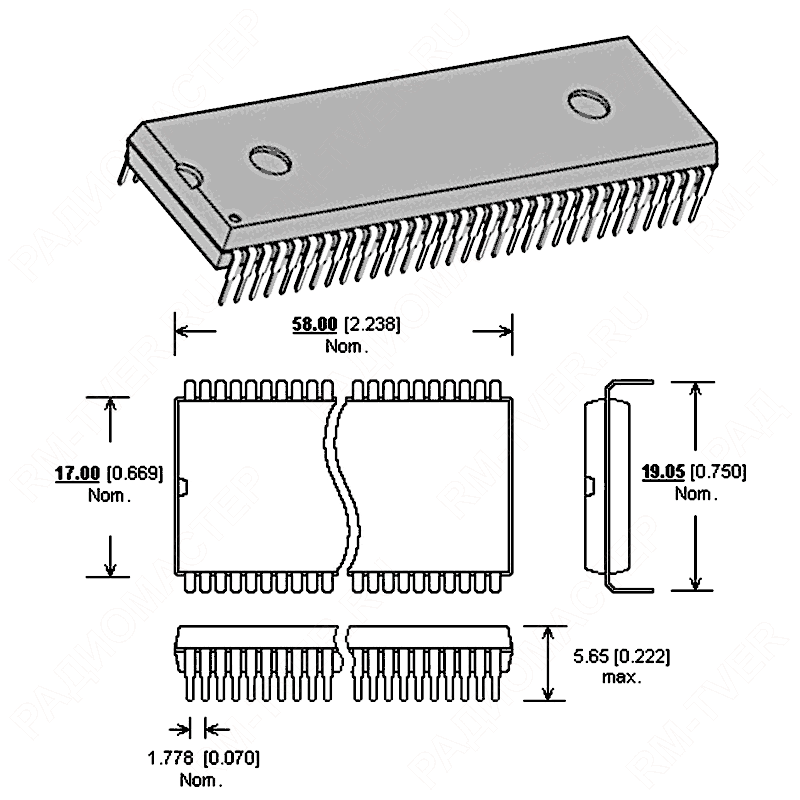 картинка CCU3000-I    SDIP-64,   Контроллер от магазина "РадиоМастер"