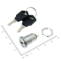 Фотография Ключ-выключатель K12-01, диам. 12мм, 2pin, U=250V, I=0,5A, ON - OFF