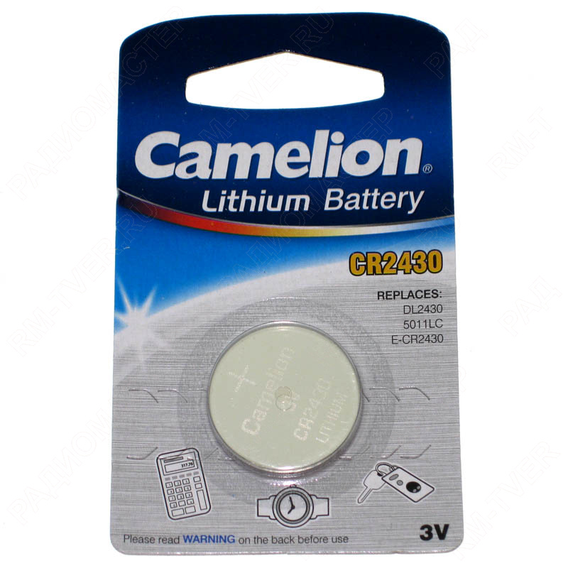 картинка Элемент питания CR2430 Lithium 3V Panasonic,Camelion,GOLDEN POWER от магазина "РадиоМастер"