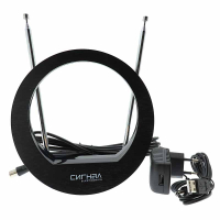 Фотография Антенна комнатная ДМВ+МВ Сигнал SAI-613 с усилитилем 30 db 