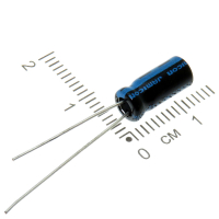 Фотография Конденсатор электролитический     10 мкФ, 25 В, TKR, (5x11 +105)
