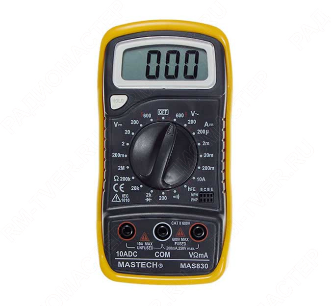 картинка Мультиметр MAS830 (V , Ом, 10A,Diode test) от магазина "РадиоМастер"