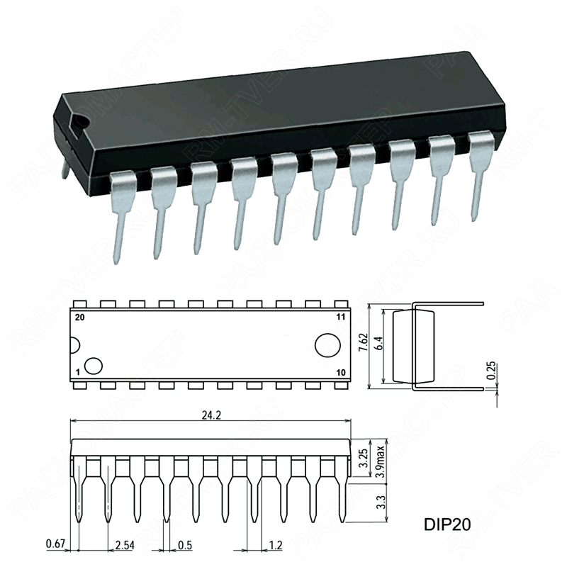 картинка SG6105DZ (SG6105D)    DIP-20,   ШИМ контроллер от магазина "РадиоМастер"