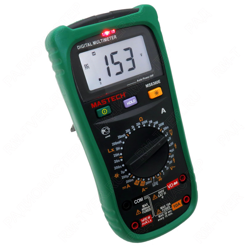 картинка Мультиметр Mastech MS8360E (V , Ом, 10A, ~10A, Diode tes, Lx, Cx) подсветка от магазина "РадиоМастер"