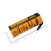 Фотография АКБ 18500B (ICR18500B) Li-ion 3,7V 1400mAh с выводами Energy Technology 