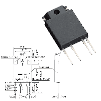 Фотография Реле   1,4V твердотельное S202S01F 8A 600V (Контактный набор: 1 замык., 2+2 ноги)