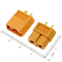 Фотография Разъёмы в комплекте Штекер+Гнездо, 2pin, XT60 латунь RC, 17-0006