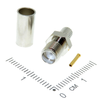 Фотография SMA Гнездо внешн. резьба, обжим под RG-58, SMA-C58J