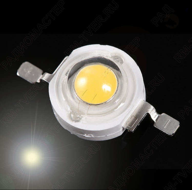 картинка Светодиод SMD ARPL-3W, белый теплый, планарный от магазина "РадиоМастер"