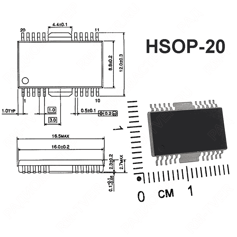 картинка TA2058F    HSOP-20,   Для CD, Магнитофона от магазина "РадиоМастер"