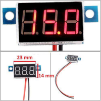 Фотография Вольтметр DC, 2 провода, Uизм.=2,5..32V Вольта (красное свечение)