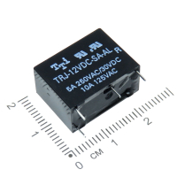 Фотография Реле  12V TRJ-12VDC-SA-AL 5A/250VAC 10A/125VAC (Контактный набор: 1 замык., 2+2 ноги)