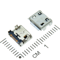 Фотография Micro USB B-5+2S2 гнездо на плату, SMD
