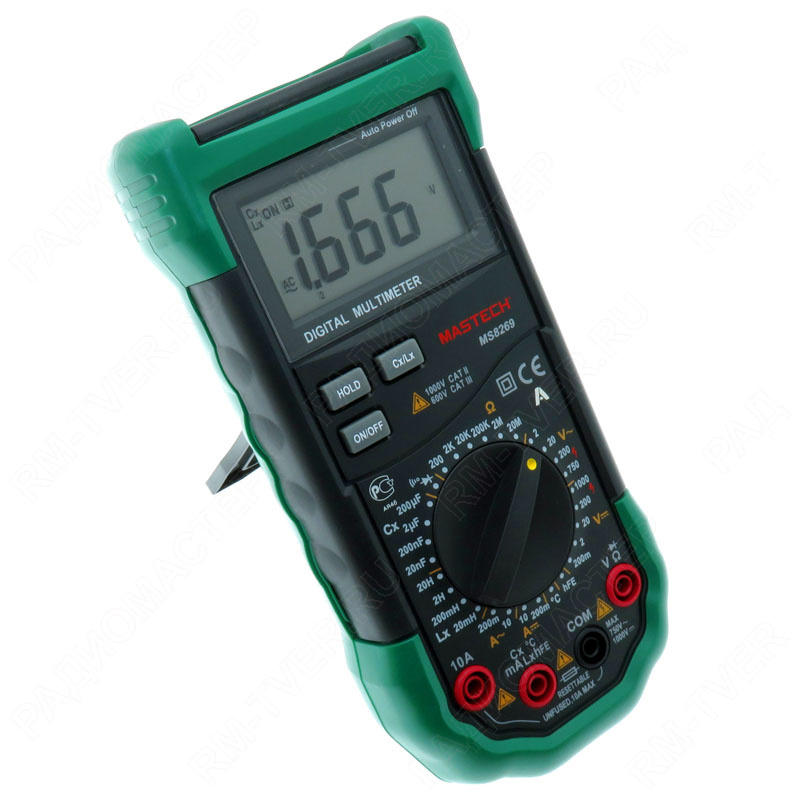 картинка Мультиметр Mastech MS8269 (V , Ом, 10A, ~10A, °C, Diode tes, Lx, Cx) от магазина "РадиоМастер"