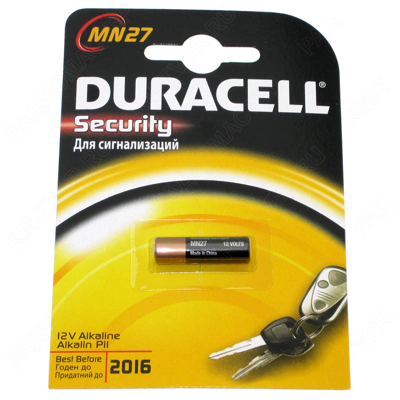 картинка Элемент питания 12V A27, MN27A DURACELL от магазина "РадиоМастер"