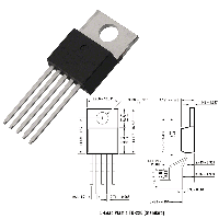 Фотография L200CV    TO-220-5,   Линейный регулятор U (Крен)