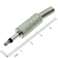 Фотография Аудио 3,5мм Штекер, металл, на кабель, моно 