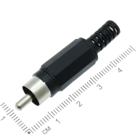 Фотография RCA Штекер "Чёрный", пластик, шнур, 1-200 BK