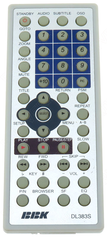 картинка Пульт ДУ BBK DL 383S  портативный DVD+TV от магазина "РадиоМастер"