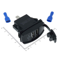 Фотография АЗУ врезное 2хUSB  4200mA/h (USB1: DC 5.0V=2.1A USB2: DC 5.0V=2/1A), прямоуг., с подсветкой, A5090