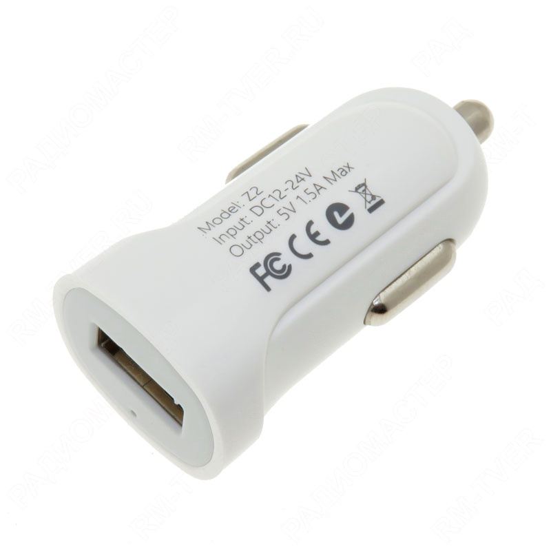 картинка АЗУ USB x1, 5V 1.5A HOCO Z2 (-) от магазина "РадиоМастер"