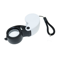 Фотография Лупа диам.  25мм 30Х, карманная раскладная с подсветкой 92530