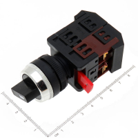 Фотография Переключатель EKF PSW-AC-22(2P), поворотный (2+2 контакта), U=600V, I=10A, (На замыкание + На размык