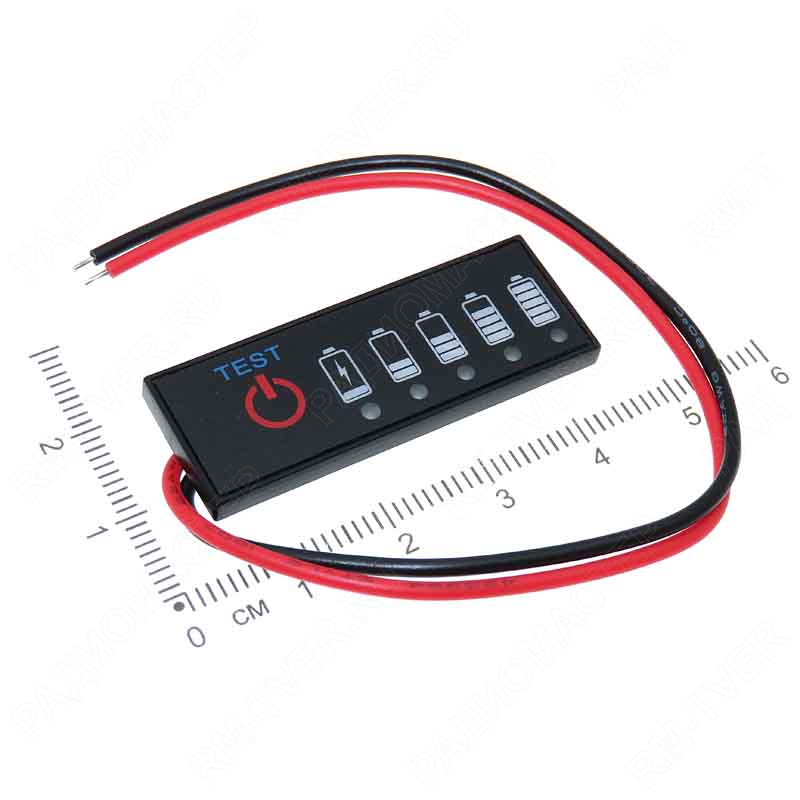 картинка Индикатор уровня литиевой батареи 3x18650, 11.1-12.6V от магазина "РадиоМастер"