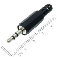 Фотография Аудио 3,5мм Штекер, пластик, на кабель, стерео 