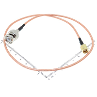 Фотография Шнур Пигтейл Штекер BNCP <-> Штекер SMAP внутр. резьба, кабель RG316