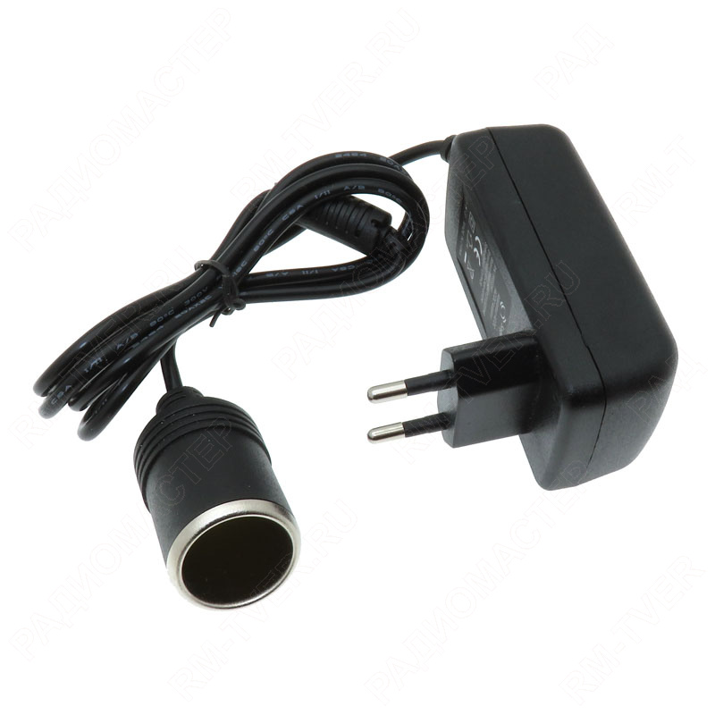 картинка БПС 12V 4A, выход-гнездо прикуривателя ROBITON DC102 от магазина "РадиоМастер"