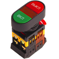 Фотография Кнопка управления APBB-22N "пуск-стоп" овальная (2+2 контакта), U=600V, I=10A, (На замыкание + На ра