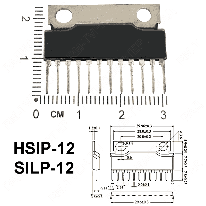 картинка M51102L    HSIP-12,   УНЧ, Audio Power IC от магазина "РадиоМастер"