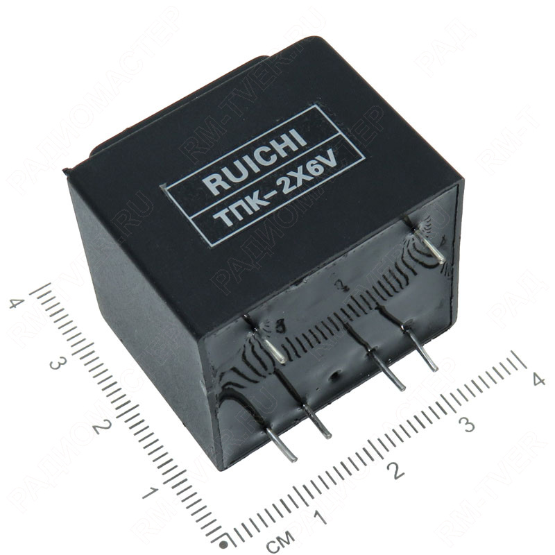 картинка Трансформатор ТПК-2 (ТПГ-2) 2x6V RUICHI от магазина "РадиоМастер"
