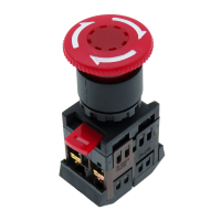 Фотография Кнопка управления AE-22 грибок, поворотная блокировка (2+2 контакта), U=600V, I=10A, (На замыкание +