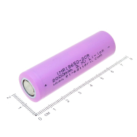 Фотография АКБ 18650 (IMR18650-20R) Li-ion 3,7V 2000mAh 20/35A высокотоковые (розовые)