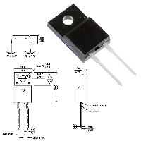 Фотография MURF860G    TO-220F-2,   Ultrafast <70ns, Vrrm(Vz)=600V, If(Izm)=8A, Vf=1,5V