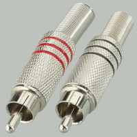 Фотография RCA Штекер, металл, шнур, под пайку 1-208