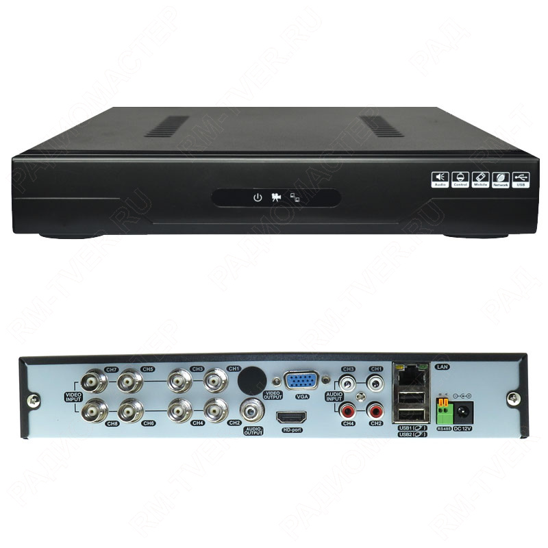 картинка Видеорег. AltCam DVR812, HD AHD + 960H + IP, 8 вид.+4 звук, 720P/960H, до 4Tb (-) от магазина "РадиоМастер"