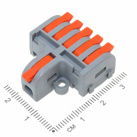 Фотография Клемма с рычагами 1 полюс х 6 контакта 0,2-4,0 мм2, STEKKER LD220-105