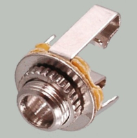 Фотография Аудио 3,5мм Гнездо стерео, металл, в корпус с гайкой