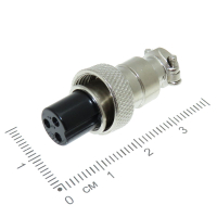 Фотография Гнездо на кабель GX12M-3A (3 pin)