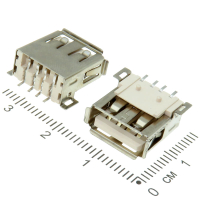 Фотография USBA-1J 2 SMD гнездо на плату (RST294), B250