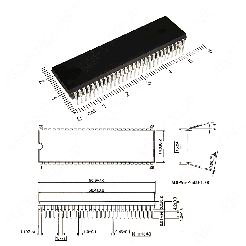 картинка TB1226EN    SDIP-56,   TV, VCR - видеопроцессор от магазина "РадиоМастер"