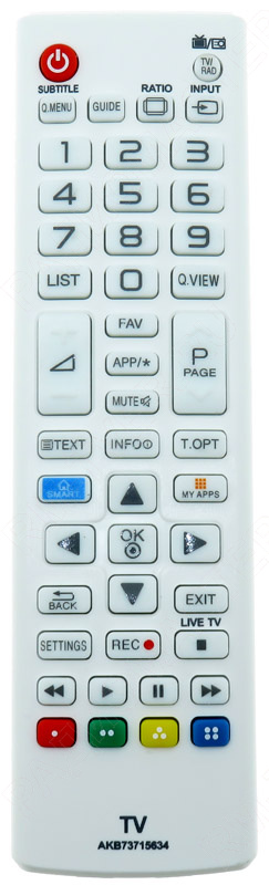 картинка Пульт ДУ LG AKB 73715634 LCD SMART белый от магазина "РадиоМастер"