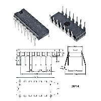 Фотография 74HC14N (SN74HC14N)    DIP-14,   Логика - Триггеры
